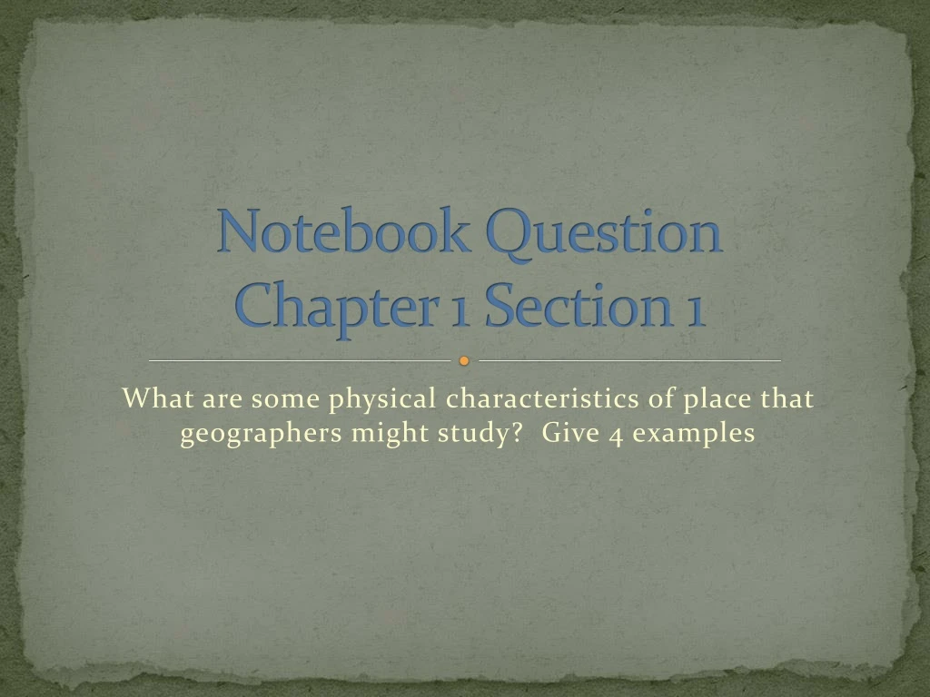 notebook question chapter 1 section 1