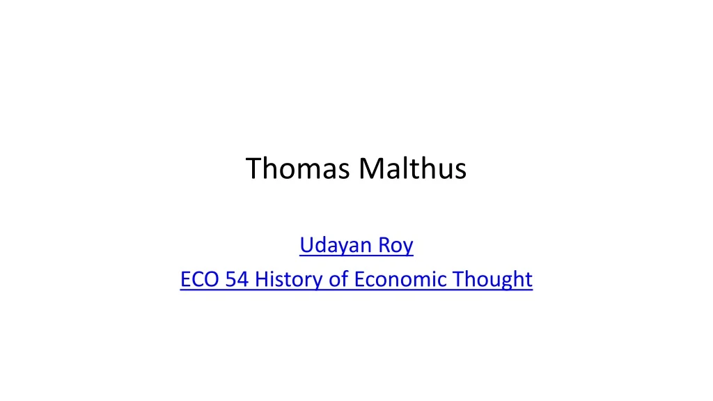 thomas malthus