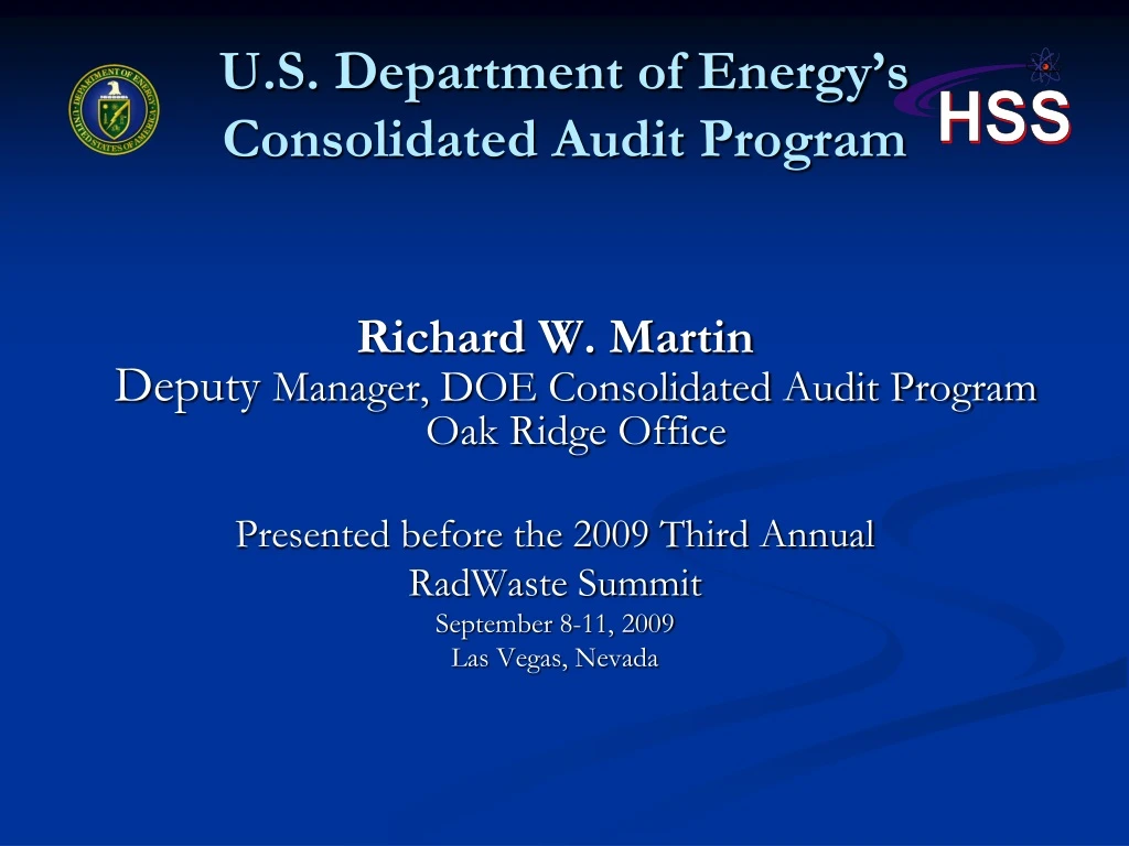 u s department of energy s consolidated audit program
