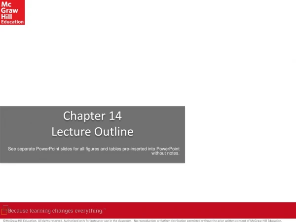 Chapter 14 Lecture Outline