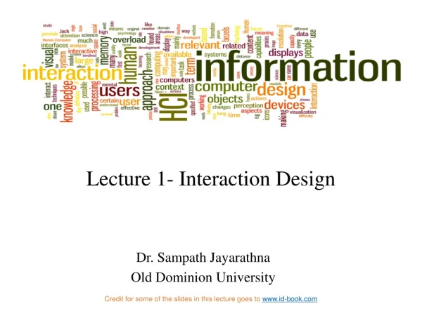 Lecture 1- Interaction Design