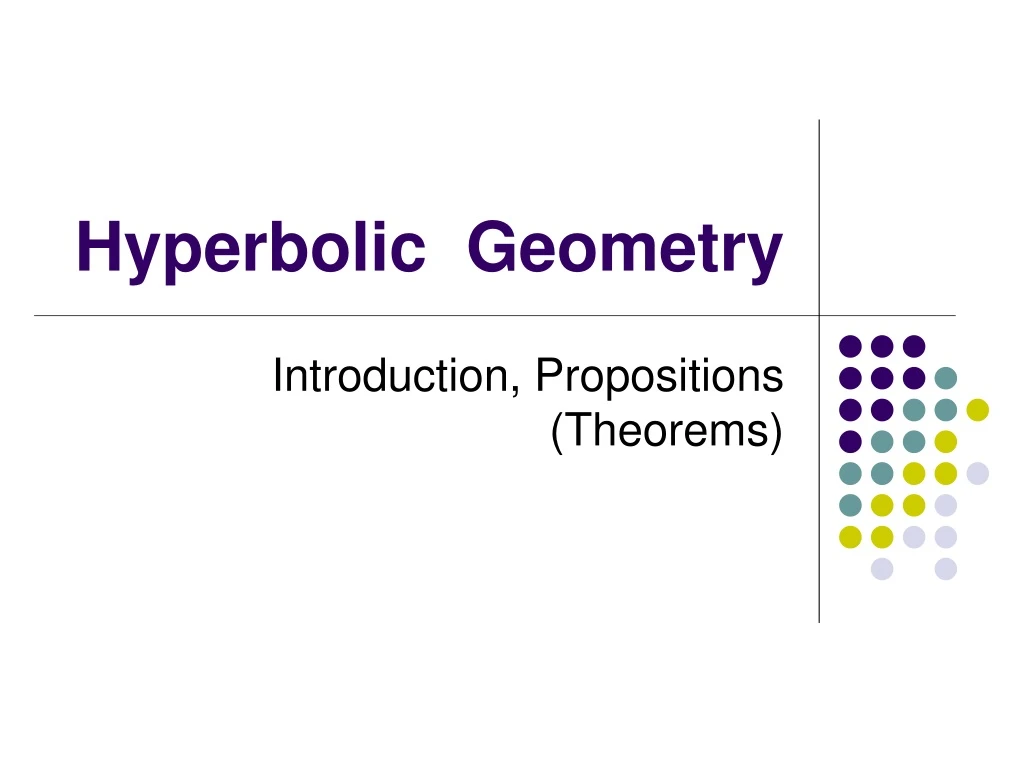 hyperbolic geometry