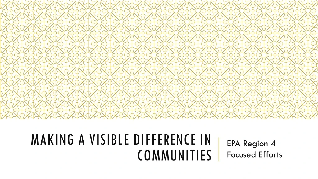 making a visible difference in communities