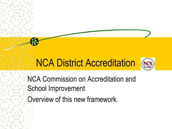 NCA District Accreditation
