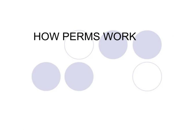 HOW PERMS WORK