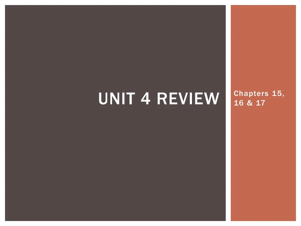 unit 4 review