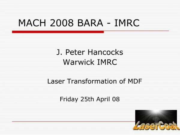 MACH 2008 BARA - IMRC