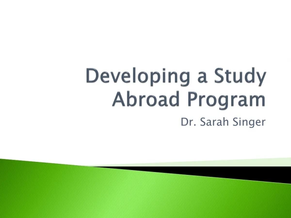 Developing a Study Abroad Program