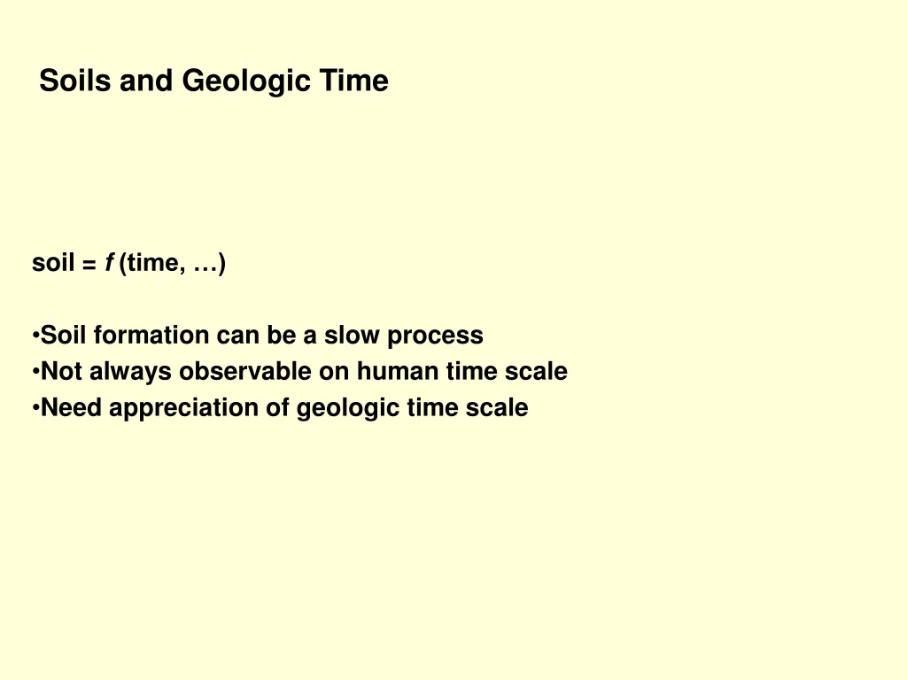 soils and geologic time