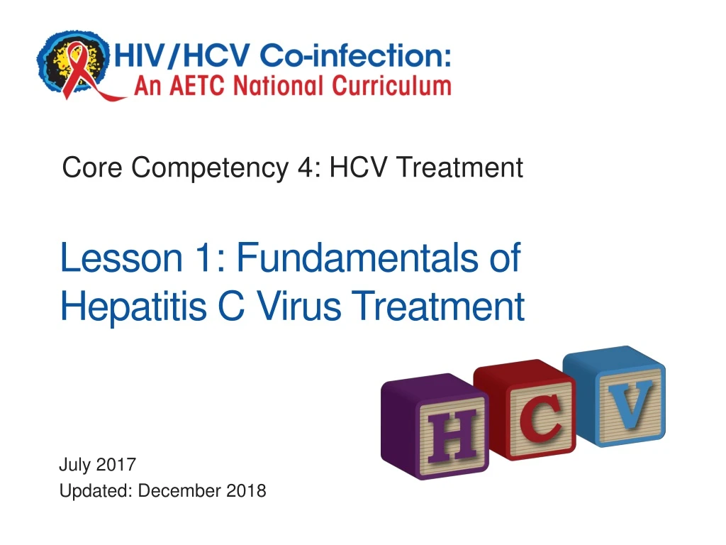 lesson 1 fundamentals of hepatitis c virus treatment