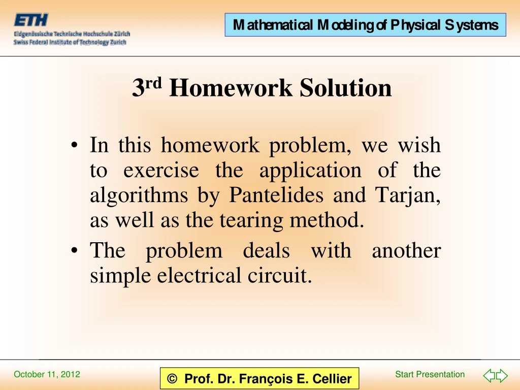 3 rd homework solution