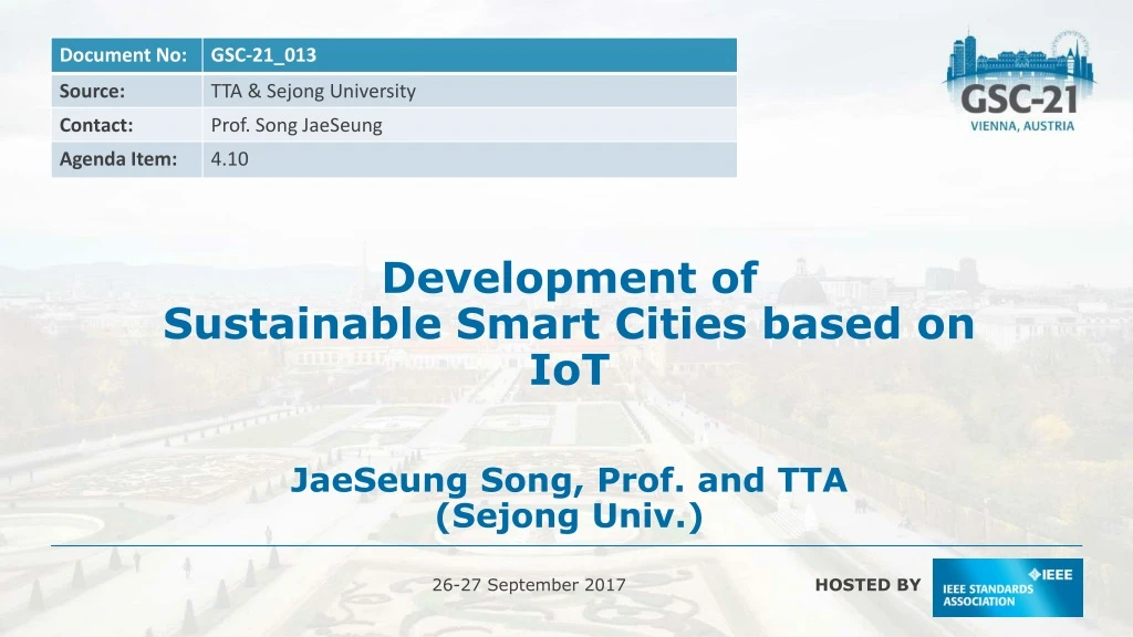 development of sustainable smart cities based