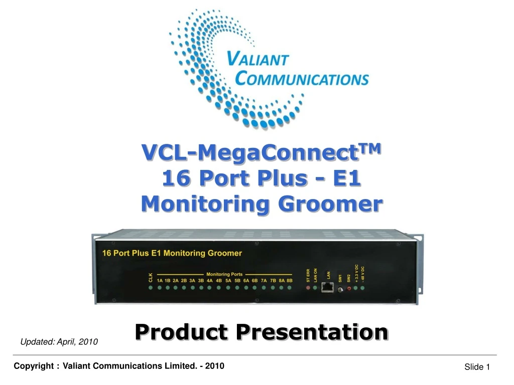 vcl megaconnect tm 16 port plus e1 monitoring