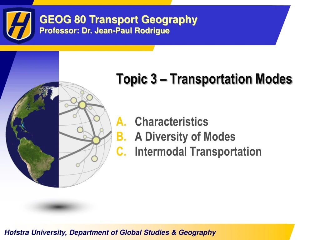 topic 3 transportation modes