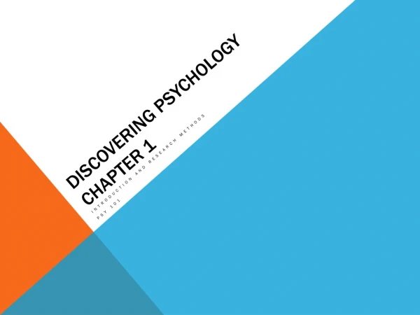 Discovering Psychology Chapter 1