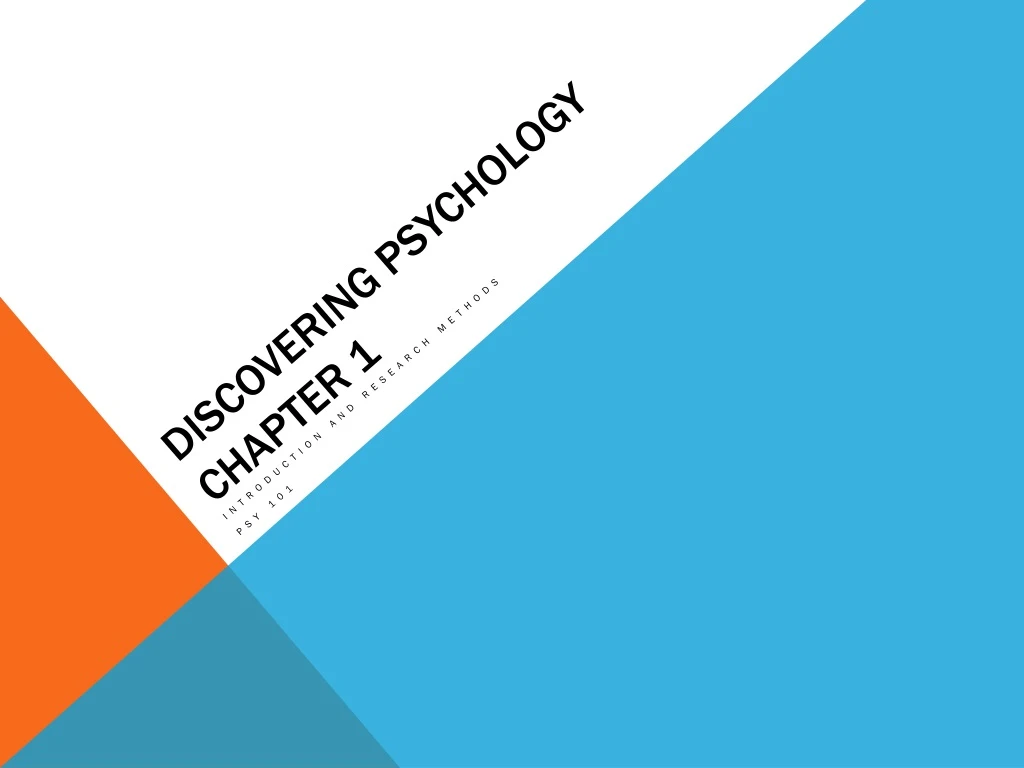 discovering psychology chapter 1