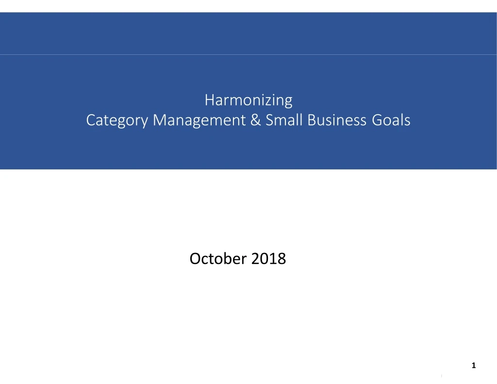 harmonizing category management small business