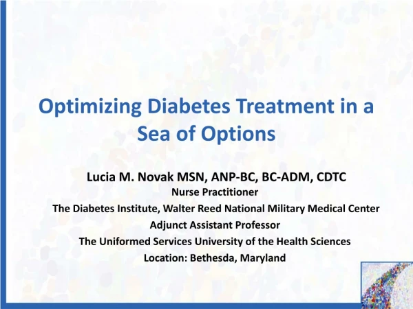 Optimizing Diabetes Treatment in a Sea of Options