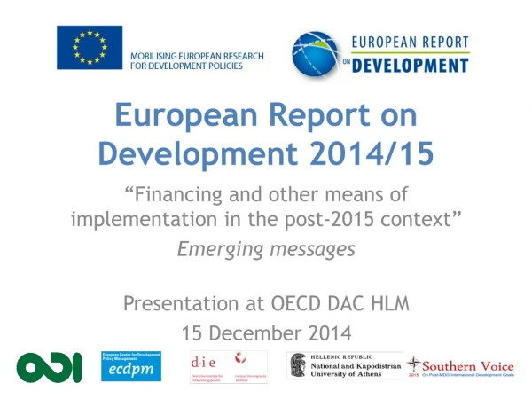 European Report on Development 2014/15