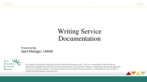 Writing Service Documentation