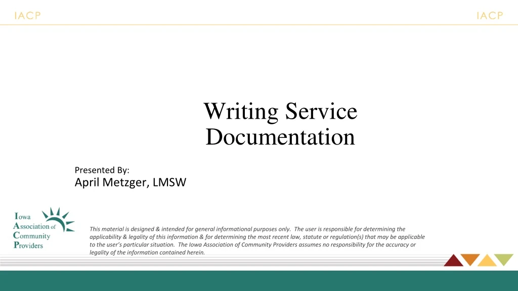 writing service documentation