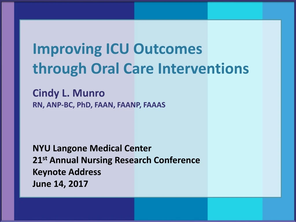 improving icu outcomes through oral care