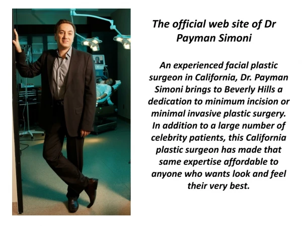 Dr Payman Simoni - The Best Plastic Surgeon