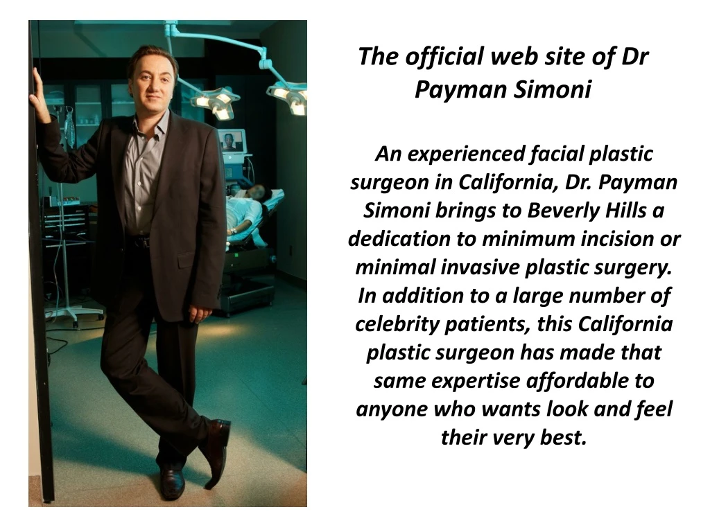 the official web site of dr payman simoni