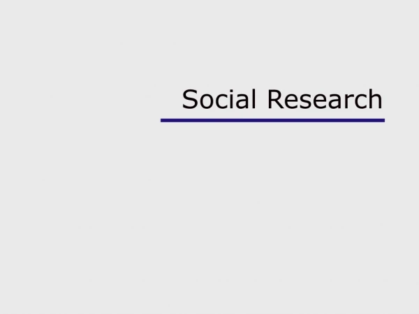 Social Research