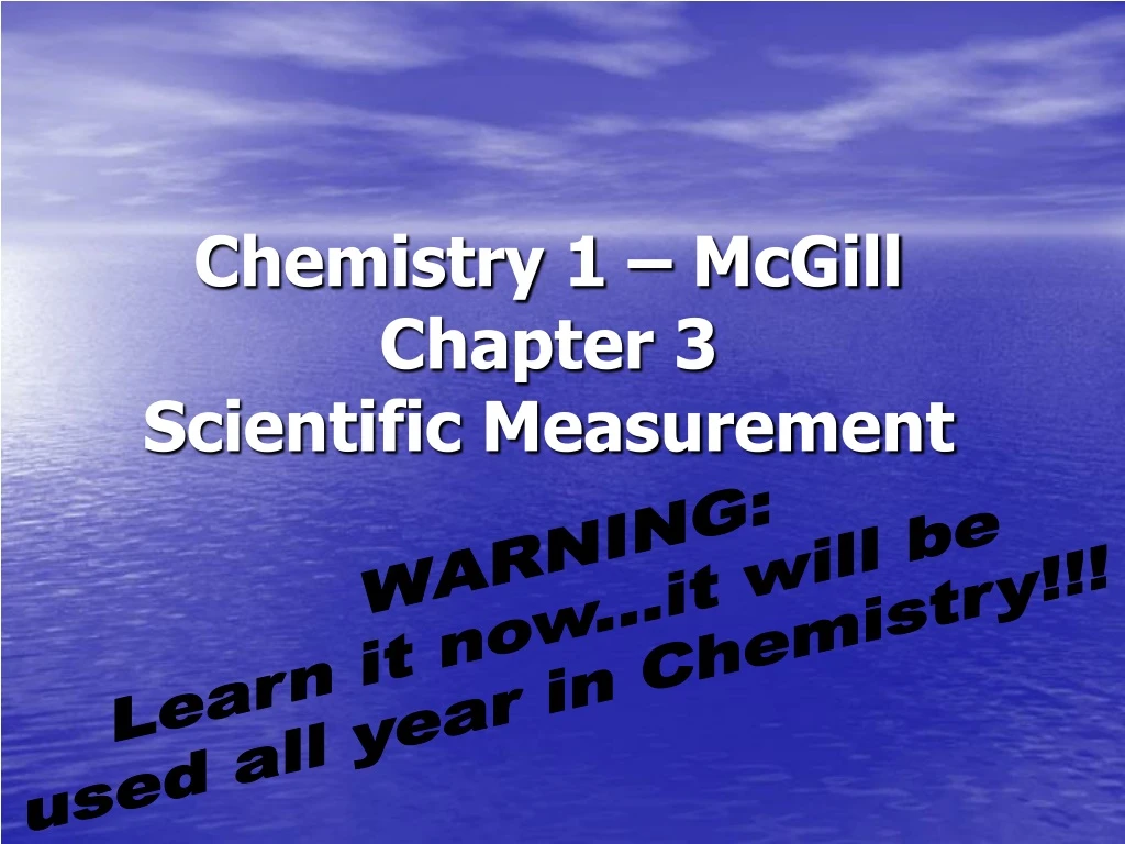 chemistry 1 mcgill chapter 3 scientific measurement