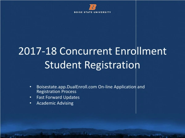 2017-18 Concurrent Enrollment Student Registration