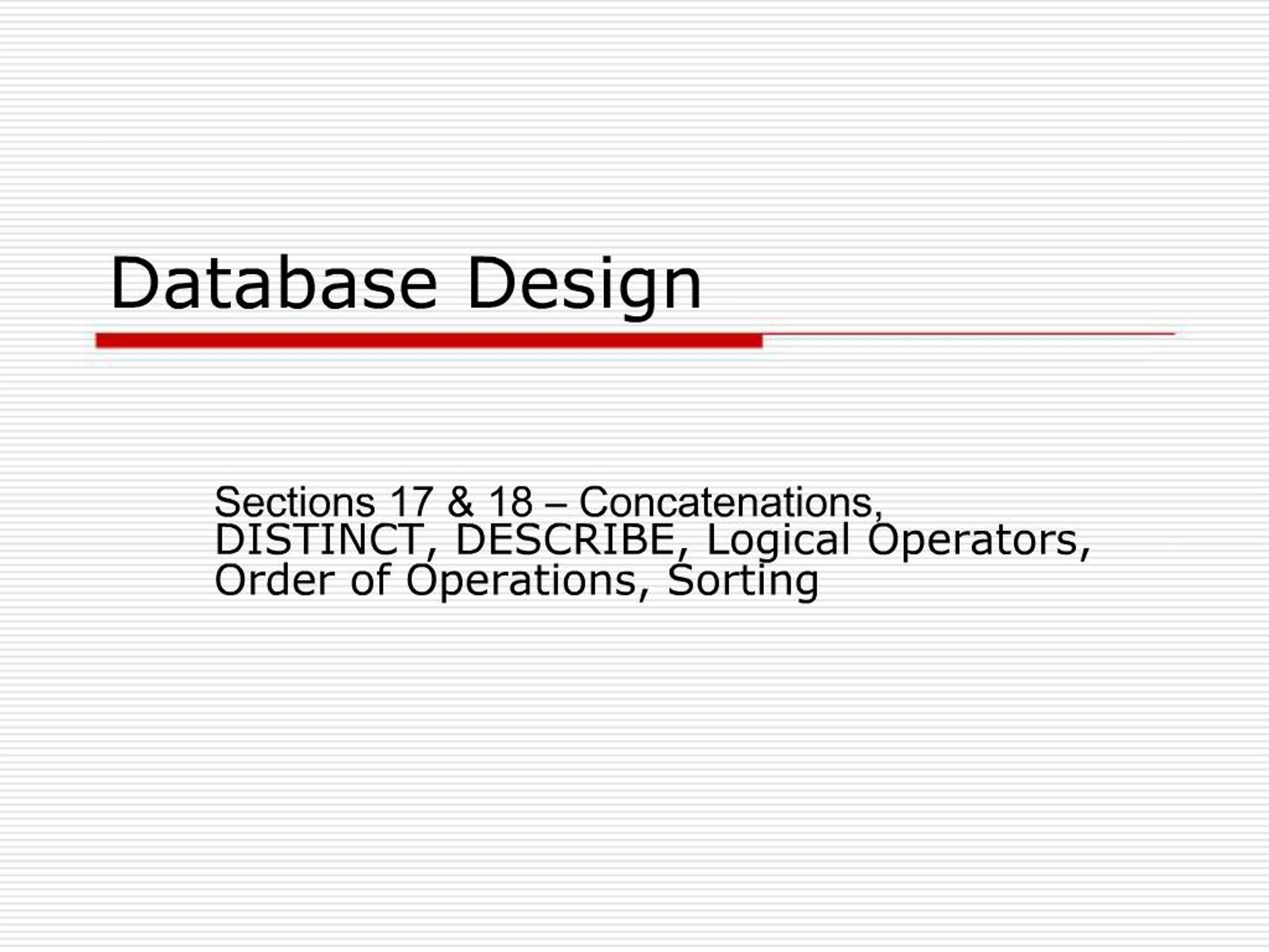 PPT - Database Design PowerPoint Presentation, free download - ID:273928