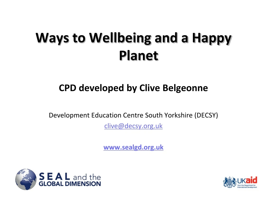 ways to wellbeing and a happy planet