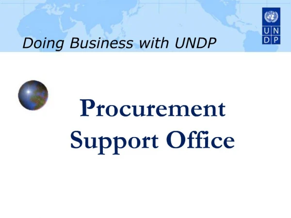 Doing Business with UNDP