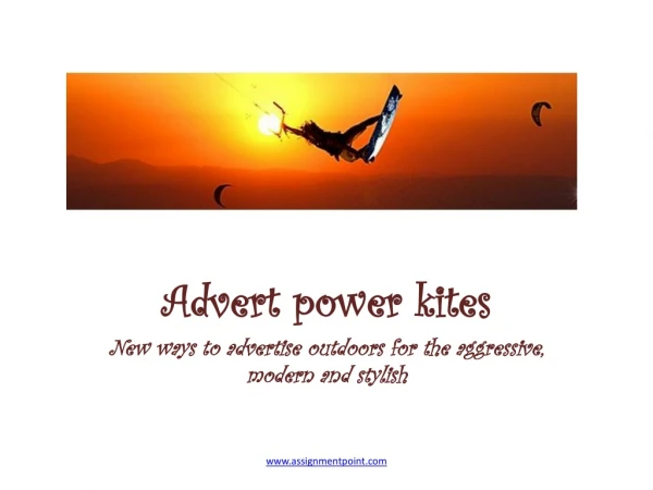 Advert power kites New ways to advertise outdoors for the aggressive, modern and stylish