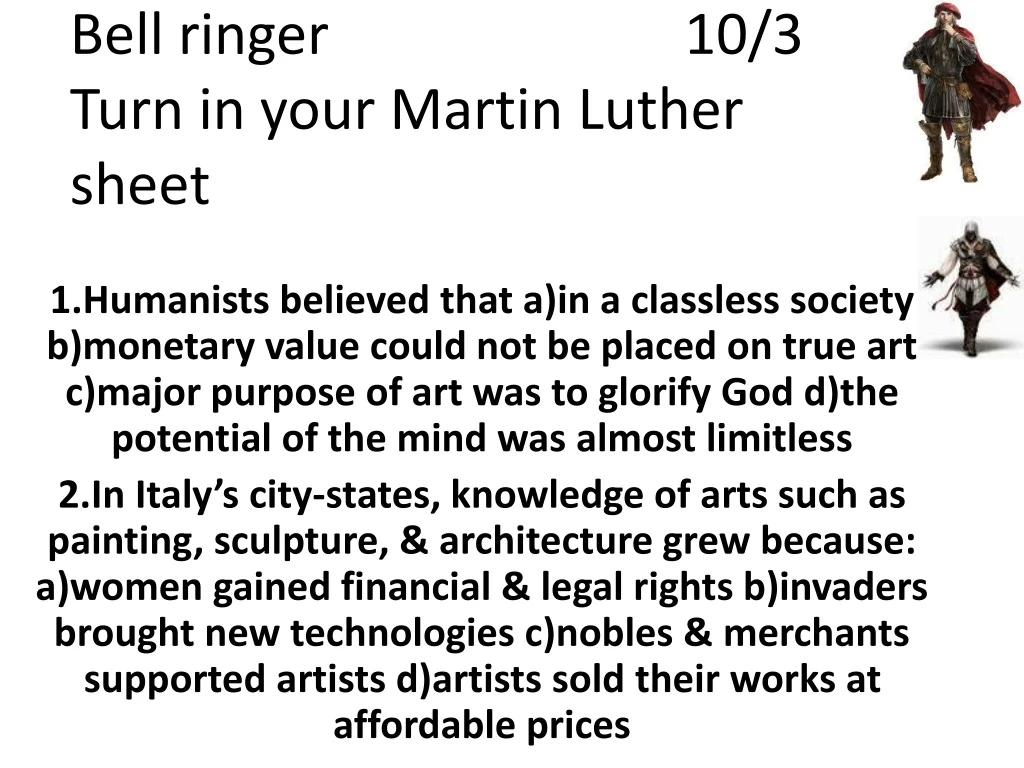 bell ringer 10 3 turn in your martin luther sheet