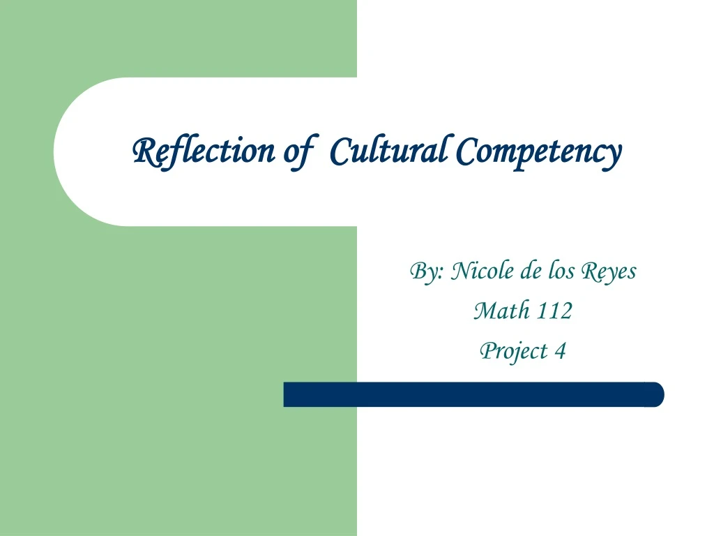 reflection of cultural competency