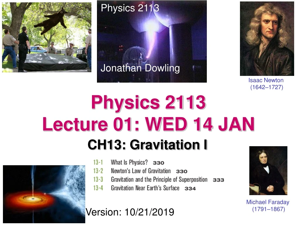 physics 2113 lecture 01 wed 14 jan
