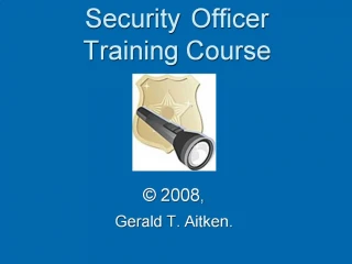 Security Officer Training Course - slide 1
