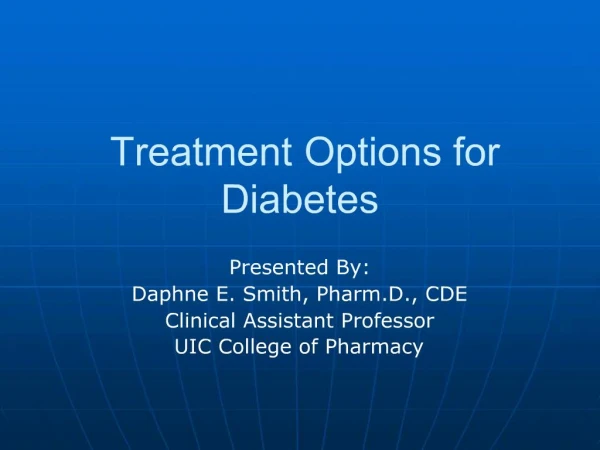 Treatment Options for Diabetes