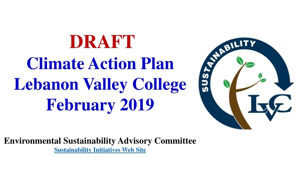 draft climate action plan lebanon valley college