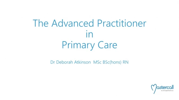 The Advanced Practitioner in Primary Care