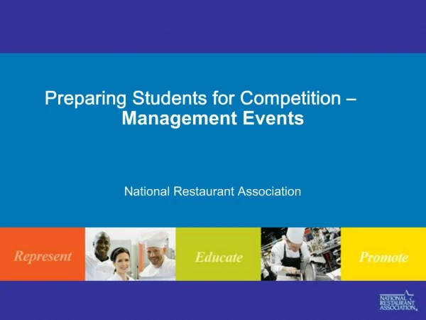 Preparing Students for Competition Management Events