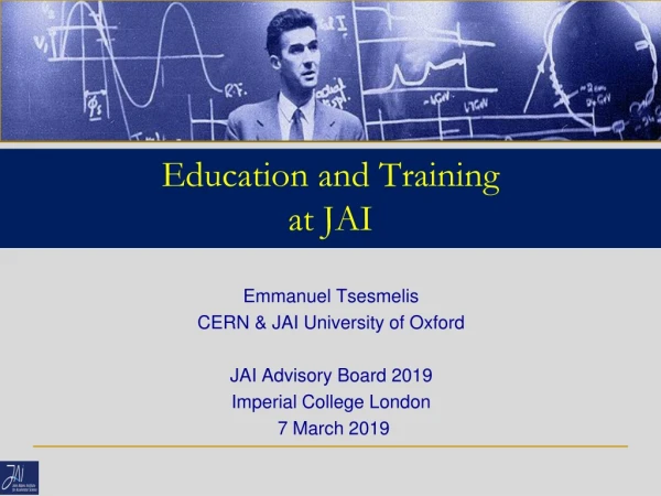 Education and Training at JAI