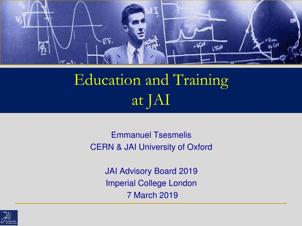 education and training at jai