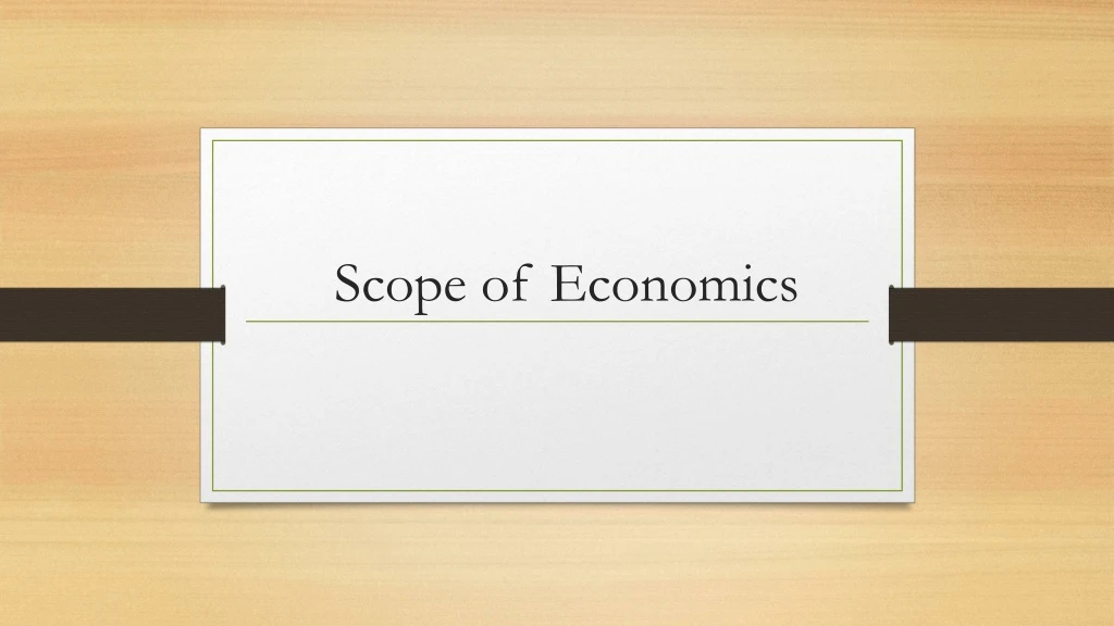 scope of economics