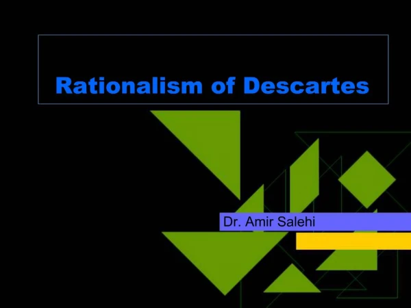 Rationalism of Descartes