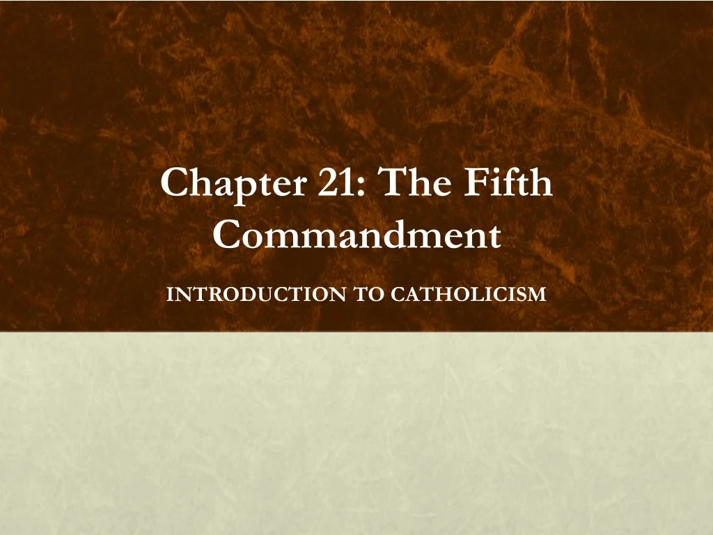 chapter 21 the fifth commandment
