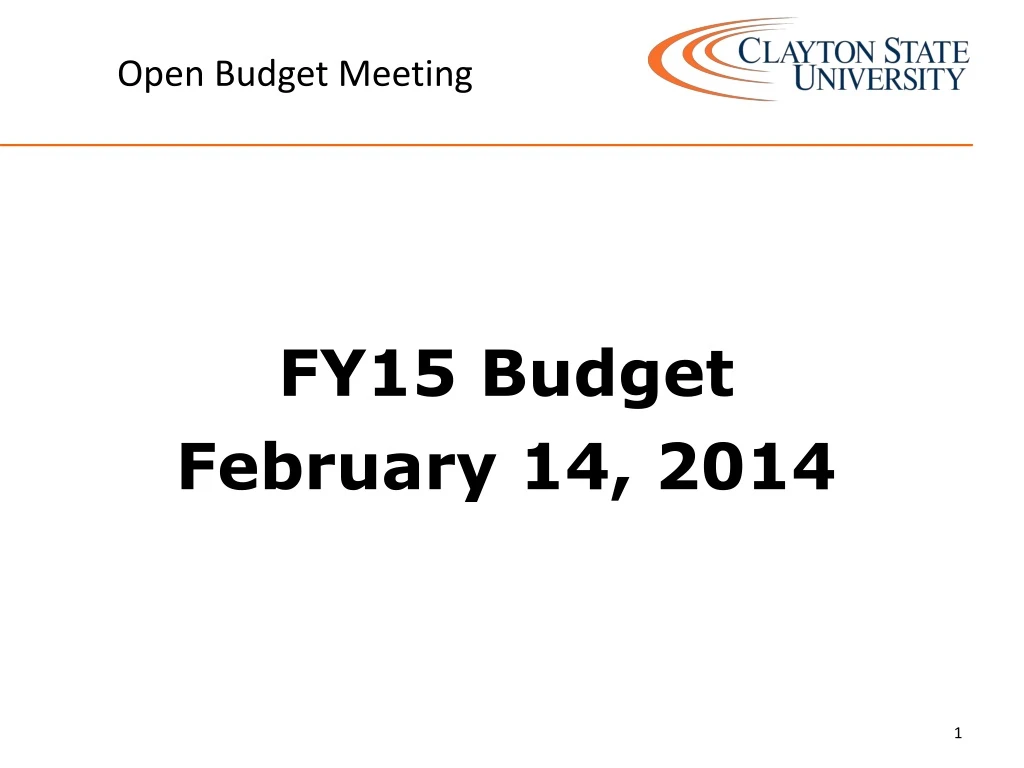 open budget meeting