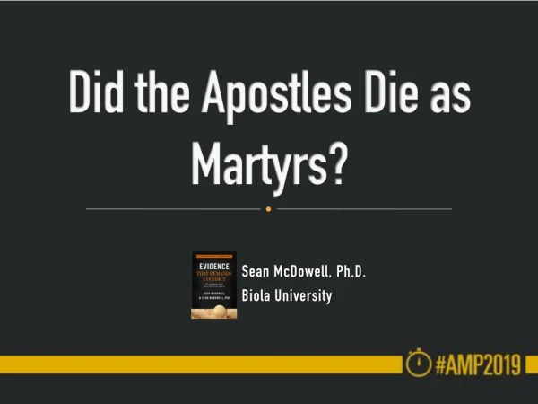 Did the Apostles Die as Martyrs?